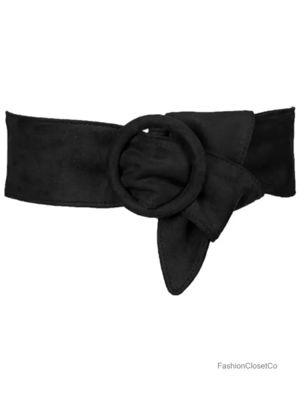 Wide Waist Belt Polyester Vintage Round Buckle Obi Cinch Belt for Dress